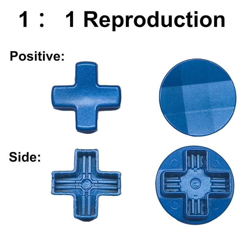Anglepingping Store 2 Pack Metal D-Pads for Xbox One Elite Series 2 ,Standard D pad and Faceted D Pad Replacement Accessories for Xbox One Elite Series 2 Cord Controller(Blue) - Image 2